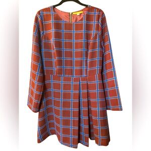 💙Burgundy and Blue Plaid Dress.